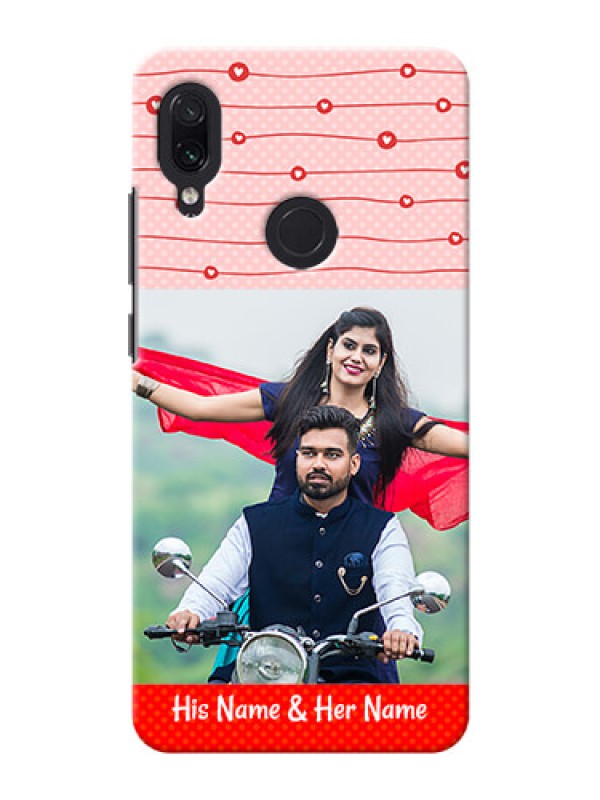 Custom Redmi Note 7 Pro Custom Phone Cases: Red Pattern Case Design