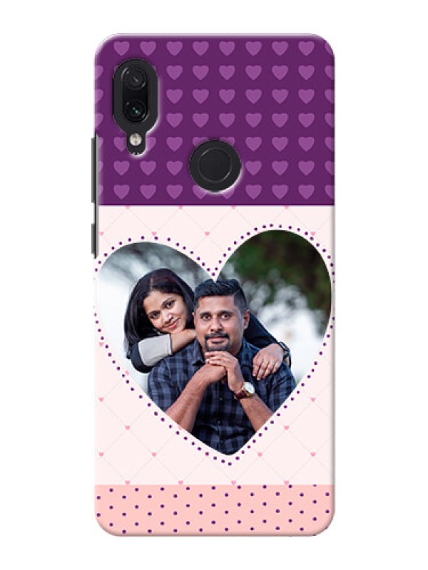 Custom Redmi Note 7 Pro Mobile Back Covers: Violet Love Dots Design