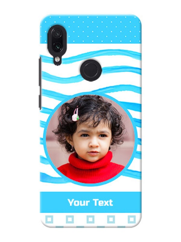Custom Redmi Note 7 Pro phone back covers: Simple Blue Case Design