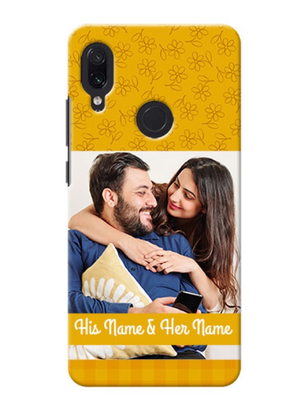 Custom Redmi Note 7 Pro mobile phone covers: Yellow Floral Design