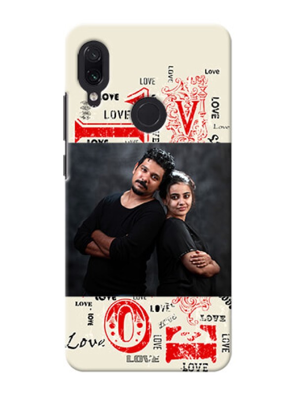 Custom Redmi Note 7 Pro mobile cases online: Trendy Love Design Case