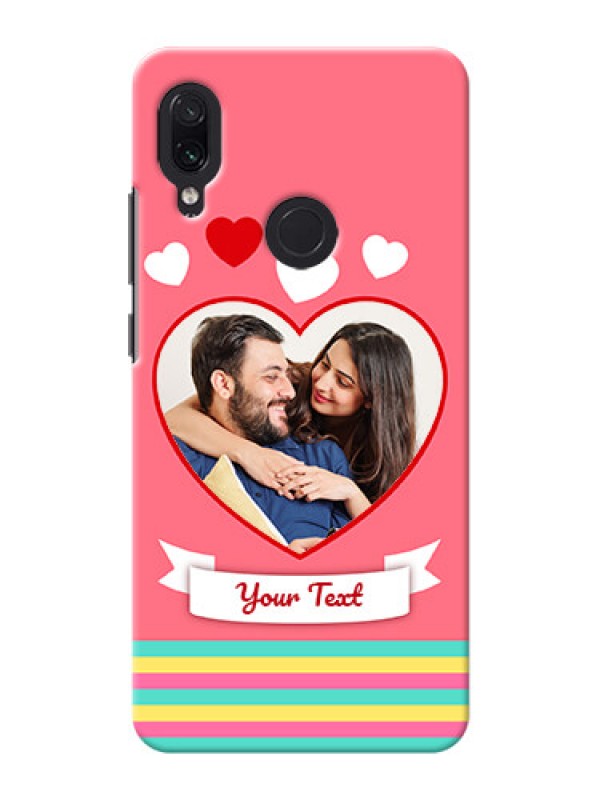 Custom Redmi Note 7 Pro Personalised mobile covers: Love Doodle Design