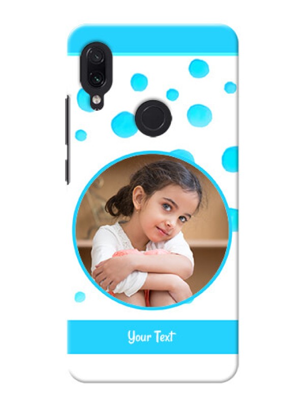 Custom Redmi Note 7 Pro Custom Phone Covers: Blue Bubbles Pattern Design
