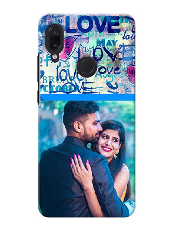 Custom Redmi Note 7 Pro Mobile Covers Online: Colorful Love Design