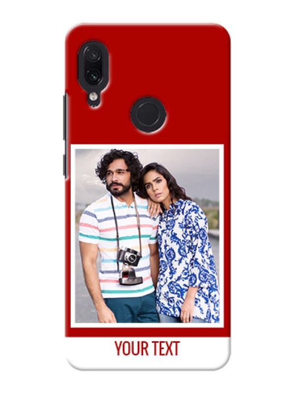 Custom Redmi Note 7 Pro mobile phone covers: Simple Red Color Design