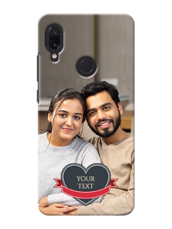 Custom Redmi Note 7 Pro mobile back covers online: Just Married Couple Design