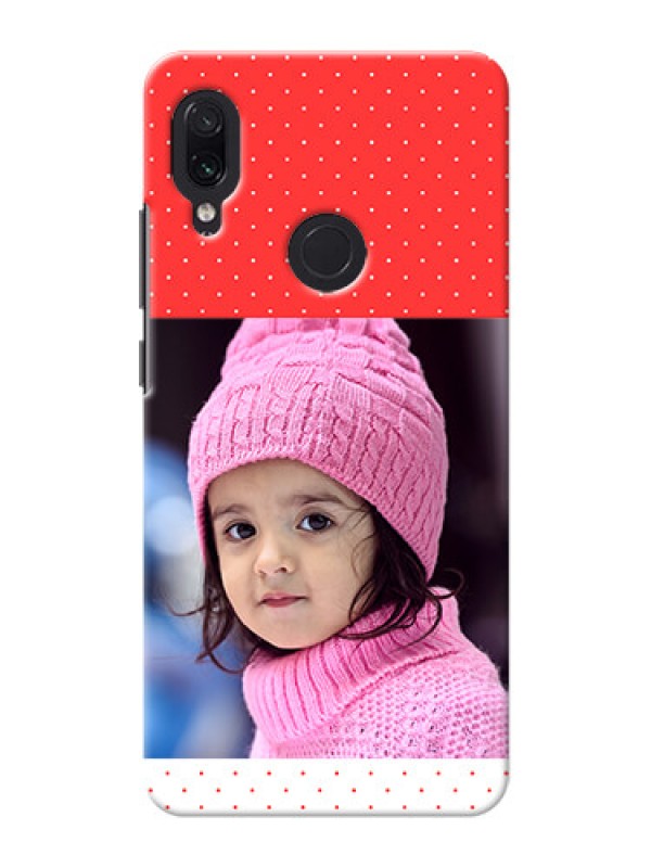 Custom Redmi Note 7 Pro personalised phone covers: Red Pattern Design