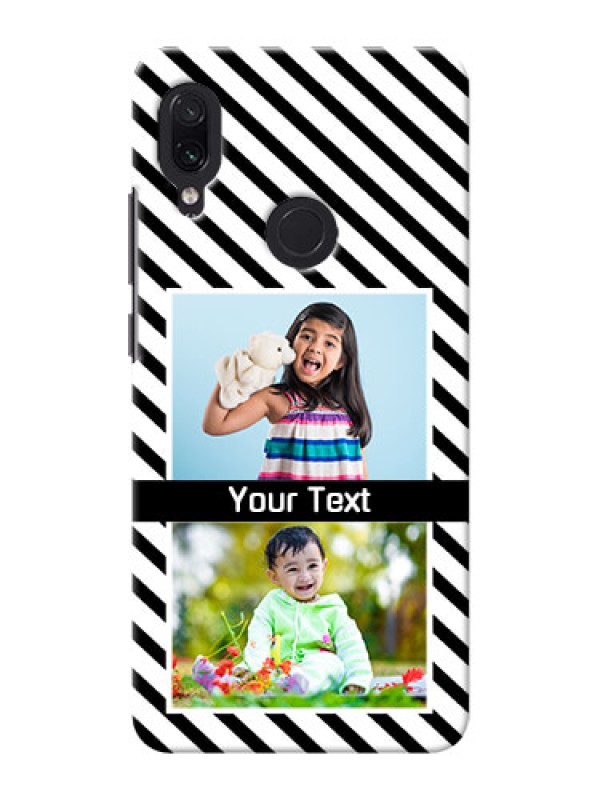 Custom Redmi Note 7 Pro Back Covers: Black And White Stripes Design