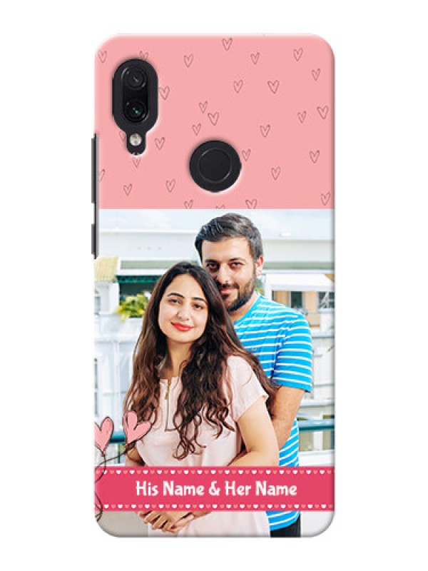 Custom Redmi Note 7 Pro phone back covers: Love Design Peach Color