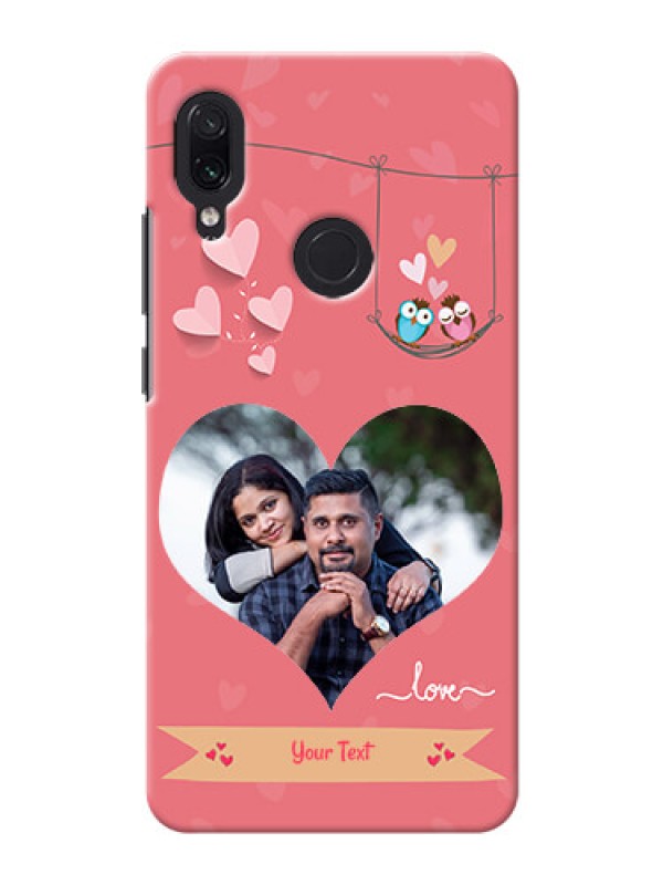 Custom Redmi Note 7 Pro custom phone covers: Peach Color Love Design 