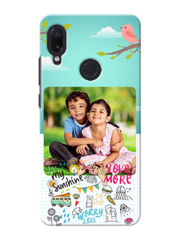 Custom Redmi Note 7 Pro phone cases online: Doodle love Design