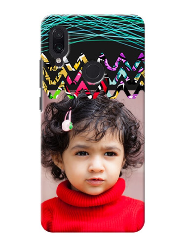 Custom Redmi Note 7 Pro personalized phone covers: Neon Abstract Design
