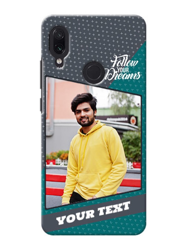 Custom Redmi Note 7 Pro Back Covers: Background Pattern Design with Quote