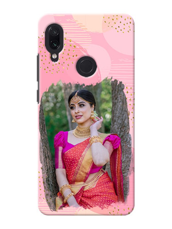 Custom Redmi Note 7 Pro Phone Covers for Girls: Gold Glitter Splash Design