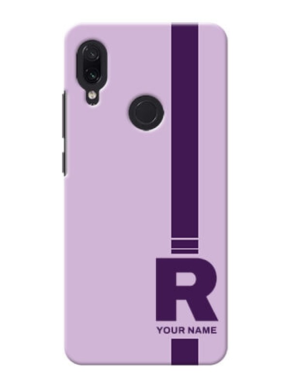 Custom Redmi Note 7 Pro Custom Phone Covers: Simple dual tone stripe with name Design