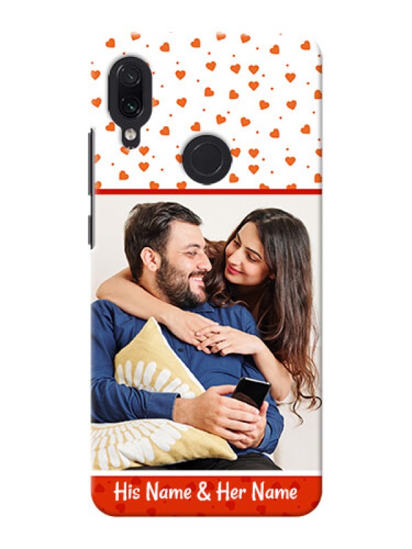 Custom Redmi Note 7 Phone Back Covers: Orange Love Symbol Design