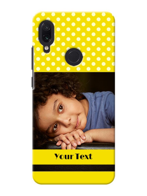Custom Redmi Note 7 Custom Mobile Covers: Bright Yellow Case Design