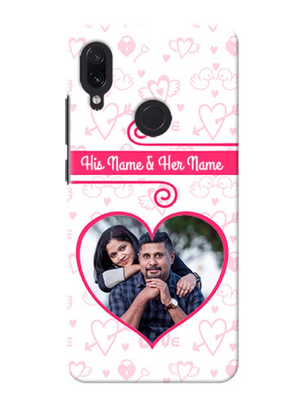 Custom Redmi Note 7 Personalized Phone Cases: Heart Shape Love Design