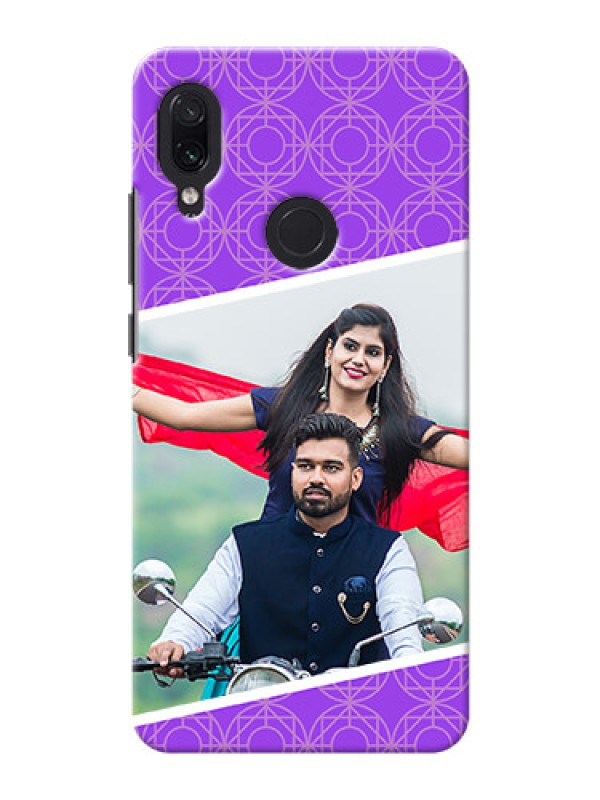 Custom Redmi Note 7 mobile back covers online: violet Pattern Design