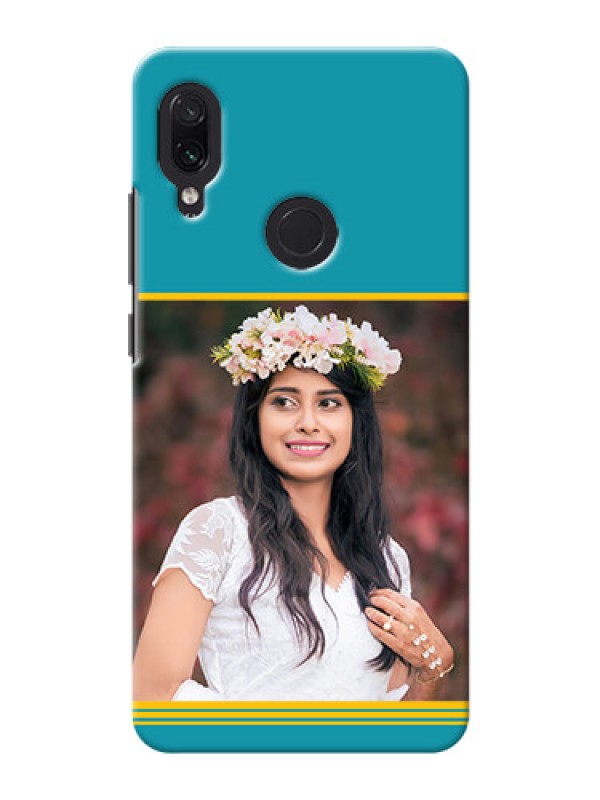 Custom Redmi Note 7 personalized phone covers: Yellow & Blue Design 