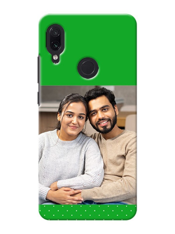 Custom Redmi Note 7 Personalised mobile covers: Green Pattern Design