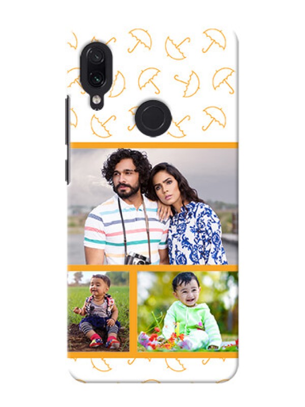 Custom Redmi Note 7 Personalised Phone Cases: Yellow Pattern Design