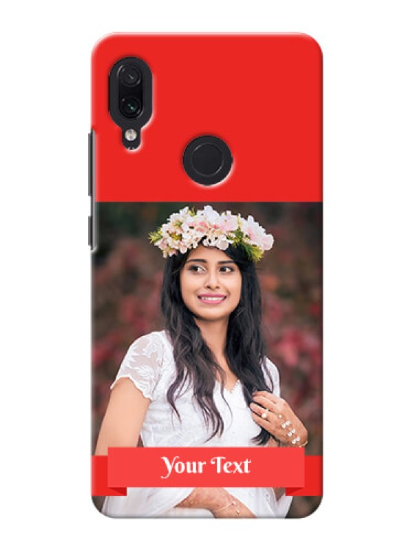 Custom Redmi Note 7 Personalised mobile covers: Simple Red Color Design