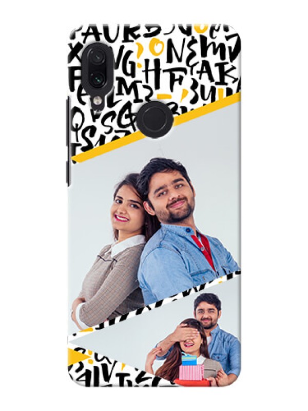 Custom Redmi Note 7 Phone Back Covers: Letters Pattern Design
