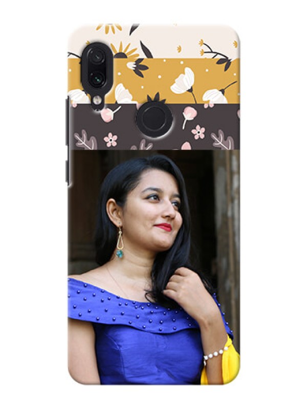 Custom Redmi Note 7 mobile cases online: Stylish Floral Design