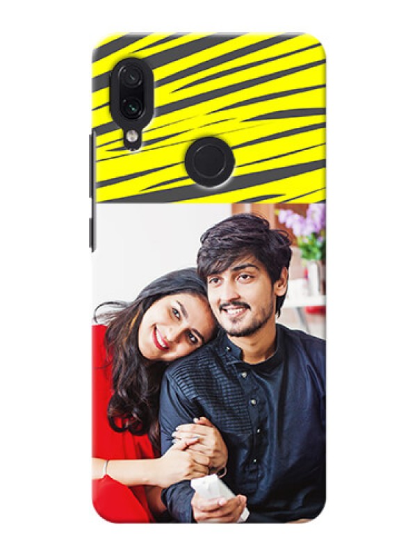 Custom Redmi Note 7 Personalised mobile covers: Yellow Abstract Design
