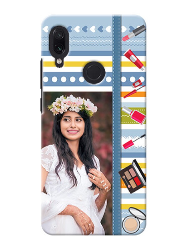 Custom Redmi Note 7 Personalized Mobile Cases: Makeup Icons Design