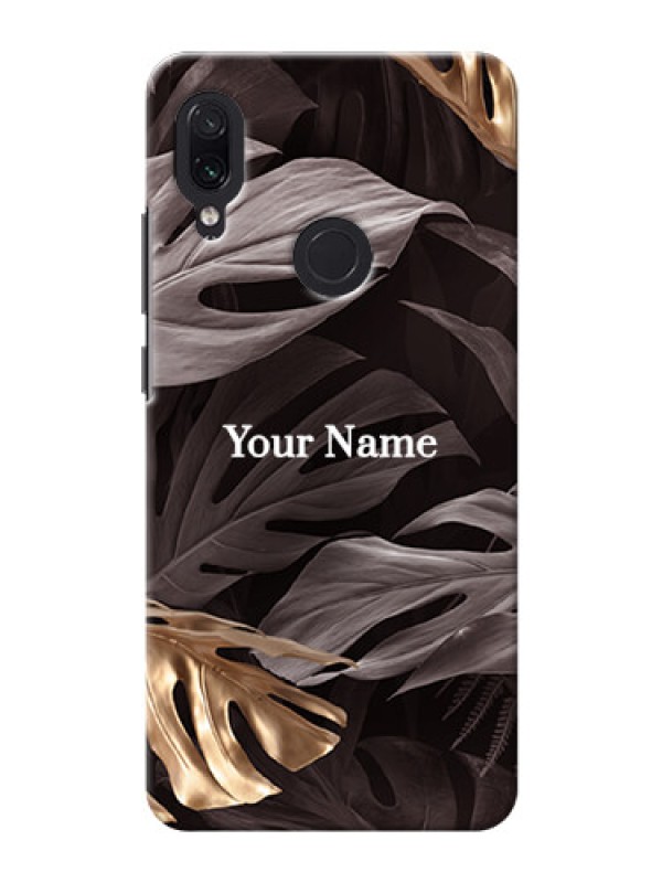 Custom Redmi Note 7 Mobile Back Covers: Wild Leaves digital paint Design