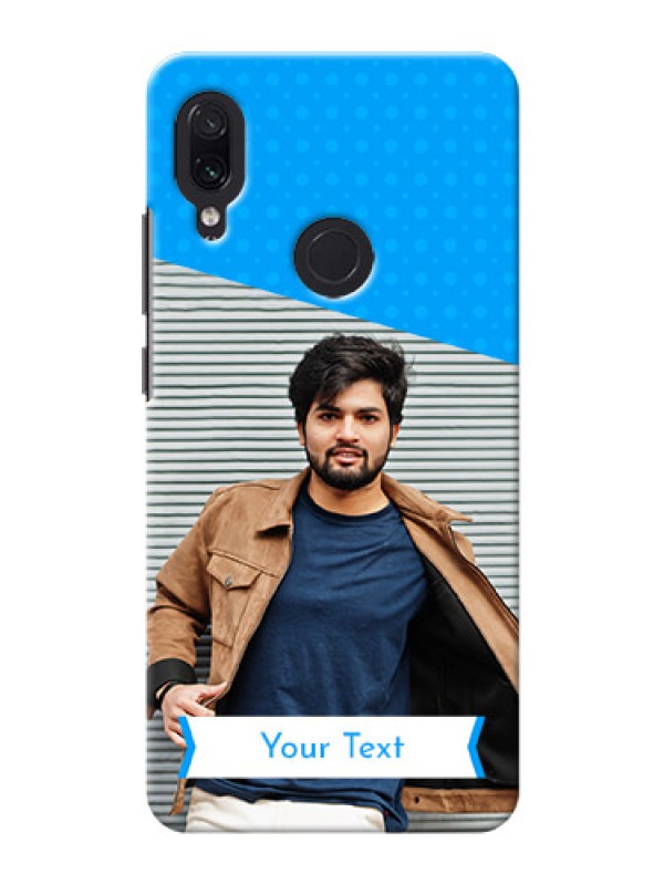 Custom Redmi Note 7S Personalized Mobile Covers: Simple Blue Color Design
