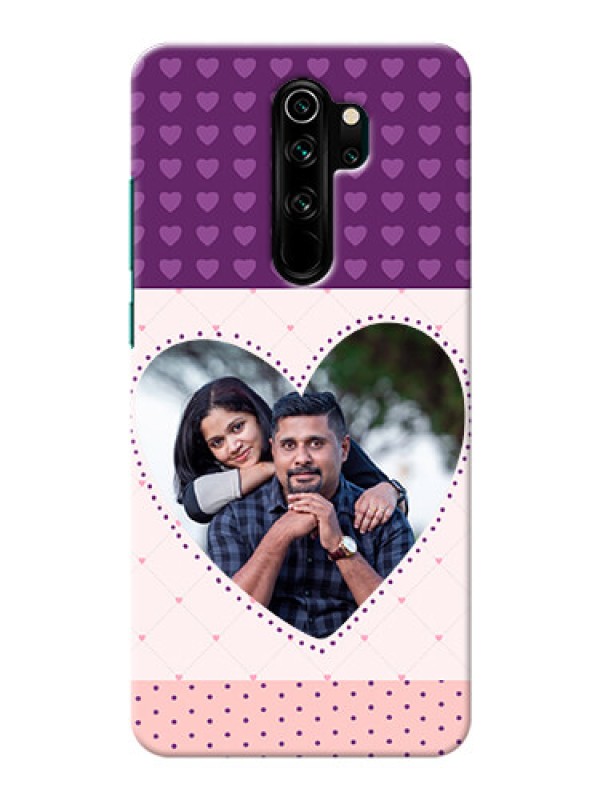 Custom Redmi Note 8 Pro Mobile Back Covers: Violet Love Dots Design