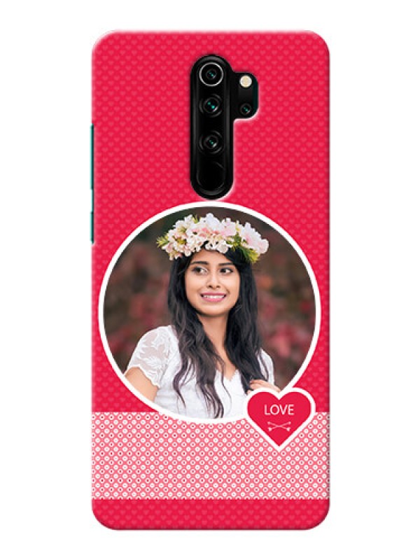 Custom Redmi Note 8 Pro Mobile Covers Online: Pink Pattern Design