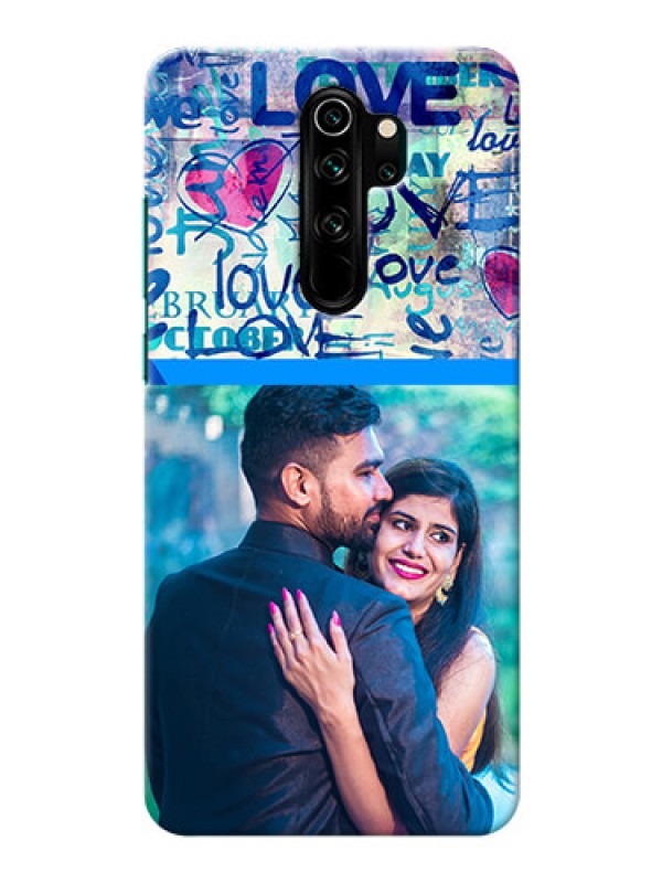 Custom Redmi Note 8 Pro Mobile Covers Online: Colorful Love Design