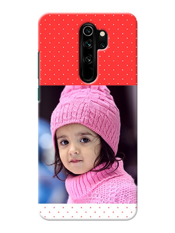 Custom Redmi Note 8 Pro personalised phone covers: Red Pattern Design