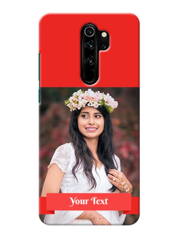 Custom Redmi Note 8 Pro Personalised mobile covers: Simple Red Color Design