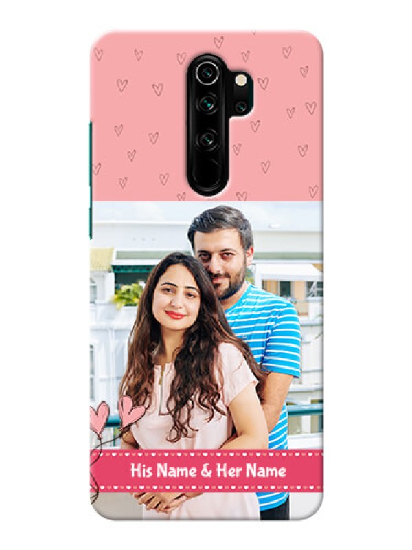 Custom Redmi Note 8 Pro phone back covers: Love Design Peach Color