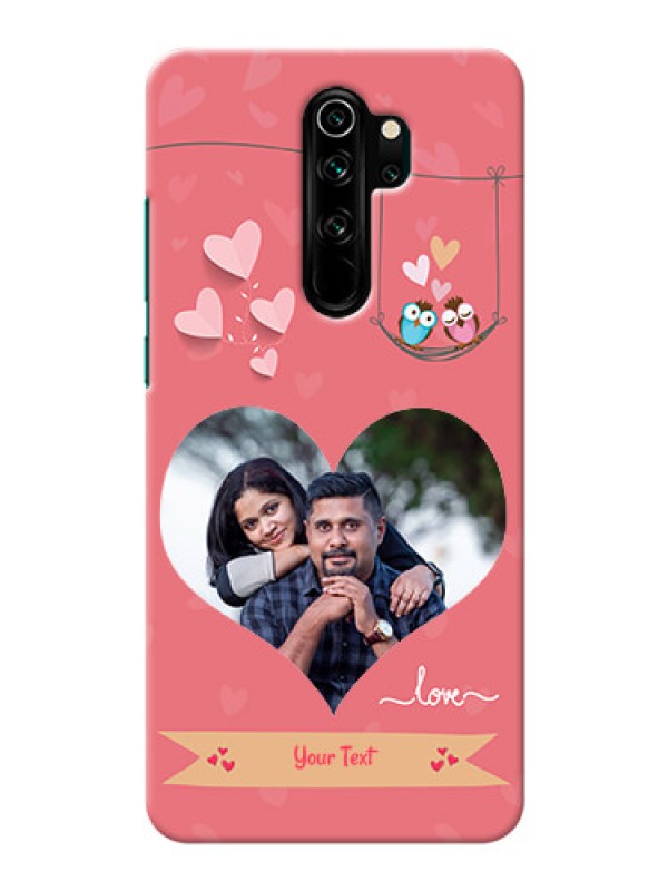 Custom Redmi Note 8 Pro custom phone covers: Peach Color Love Design 
