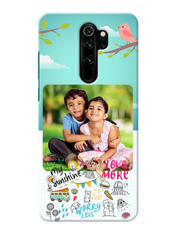 Custom Redmi Note 8 Pro phone cases online: Doodle love Design