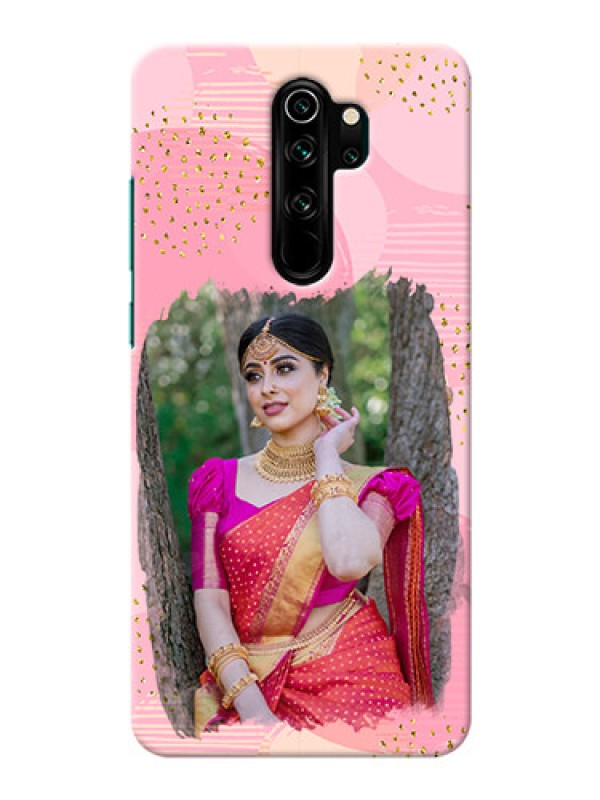 Custom Redmi Note 8 Pro Phone Covers for Girls: Gold Glitter Splash Design