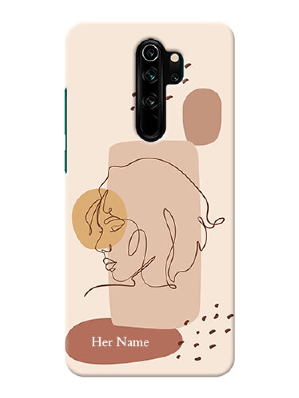 Custom Redmi Note 8 Pro Custom Phone Covers: Calm Woman line art Design