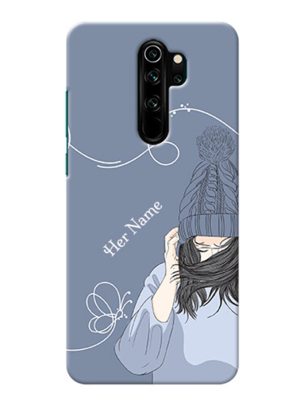 Custom Redmi Note 8 Pro Custom Mobile Case with Girl in winter outfit Design