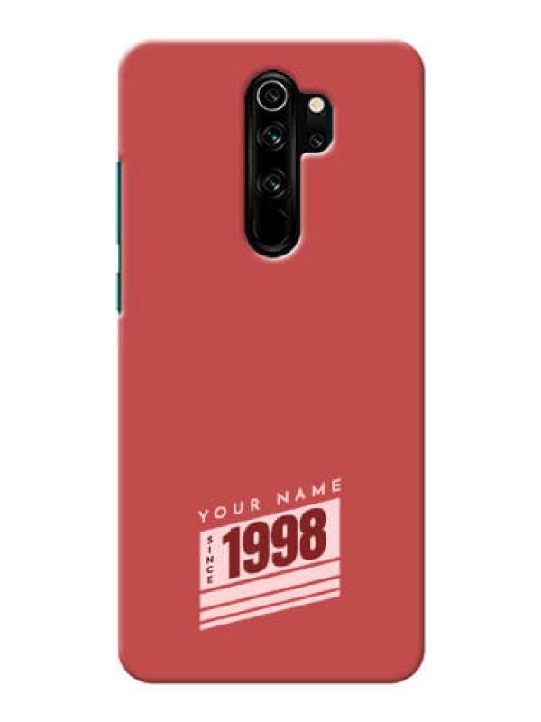 Custom Redmi Note 8 Pro Phone Back Covers: Red custom year of birth Design