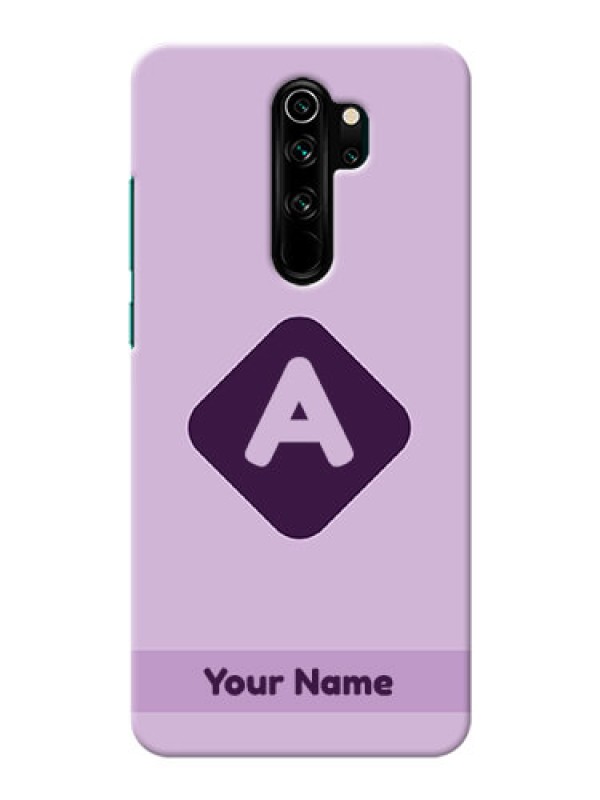 Custom Redmi Note 8 Pro Custom Mobile Case with Custom Letter in curved badge Design