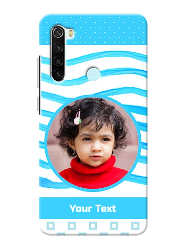 Custom Redmi Note 8 phone back covers: Simple Blue Case Design