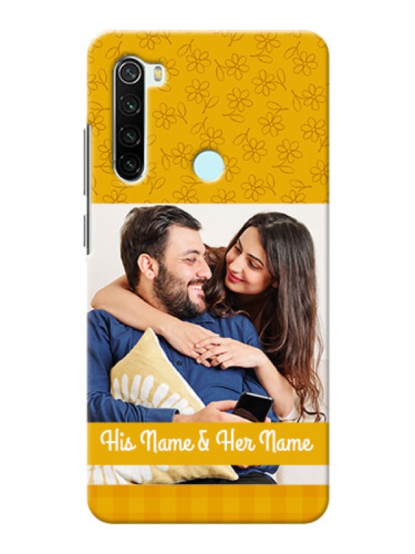 Custom Redmi Note 8 mobile phone covers: Yellow Floral Design