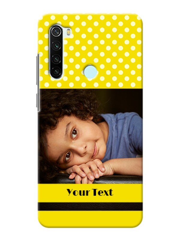 Custom Redmi Note 8 Custom Mobile Covers: Bright Yellow Case Design