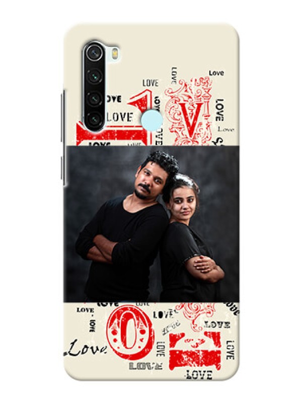 Custom Redmi Note 8 mobile cases online: Trendy Love Design Case